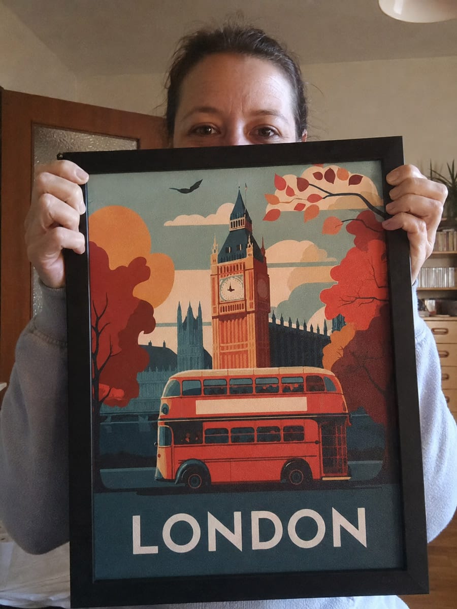 Customer photo review of Affiche Vintage Londres