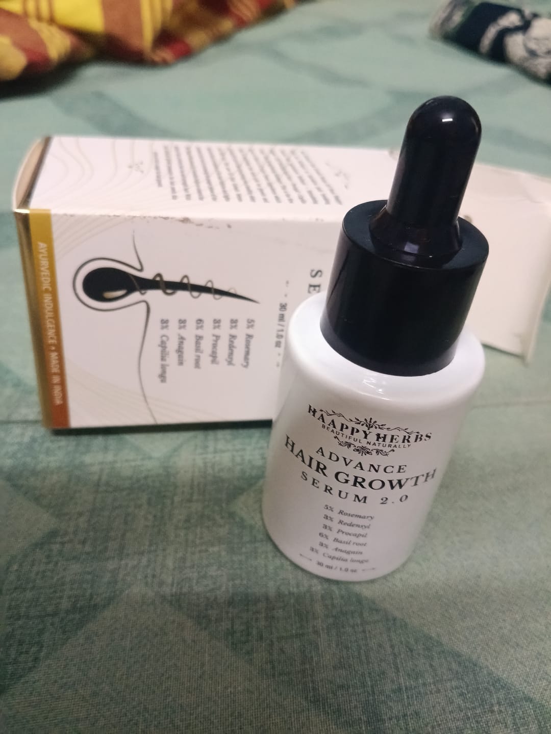 Customer photo review of Advance Hair Growth Serum 2.0 (30ml)