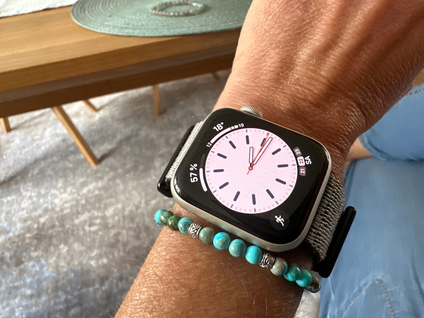 Customer photo review of Tibetisches Energie Armband - Blauer Jaspis