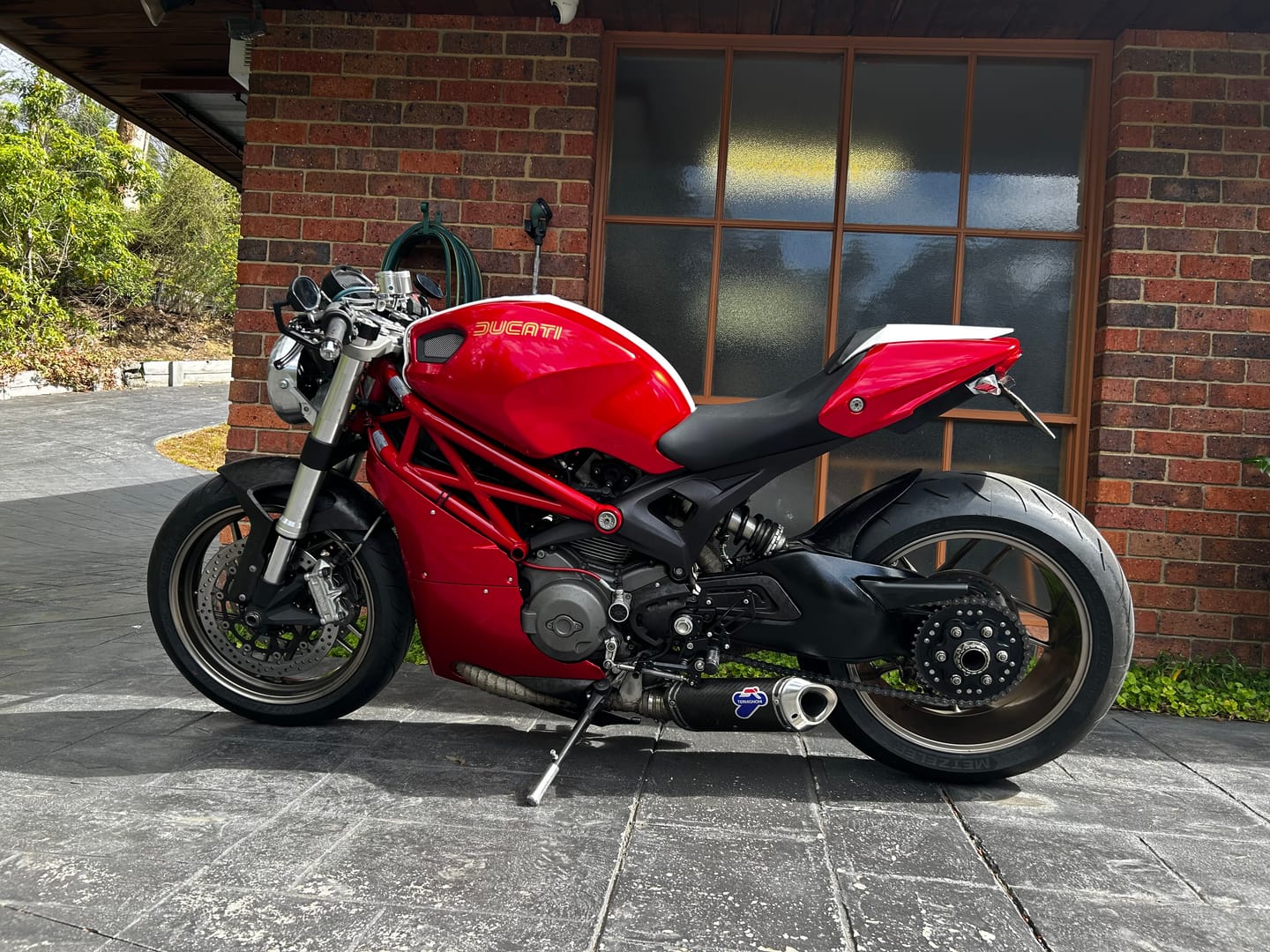 Customer photo review of Glossy Metallic Vampire Red Vinyl Wrap