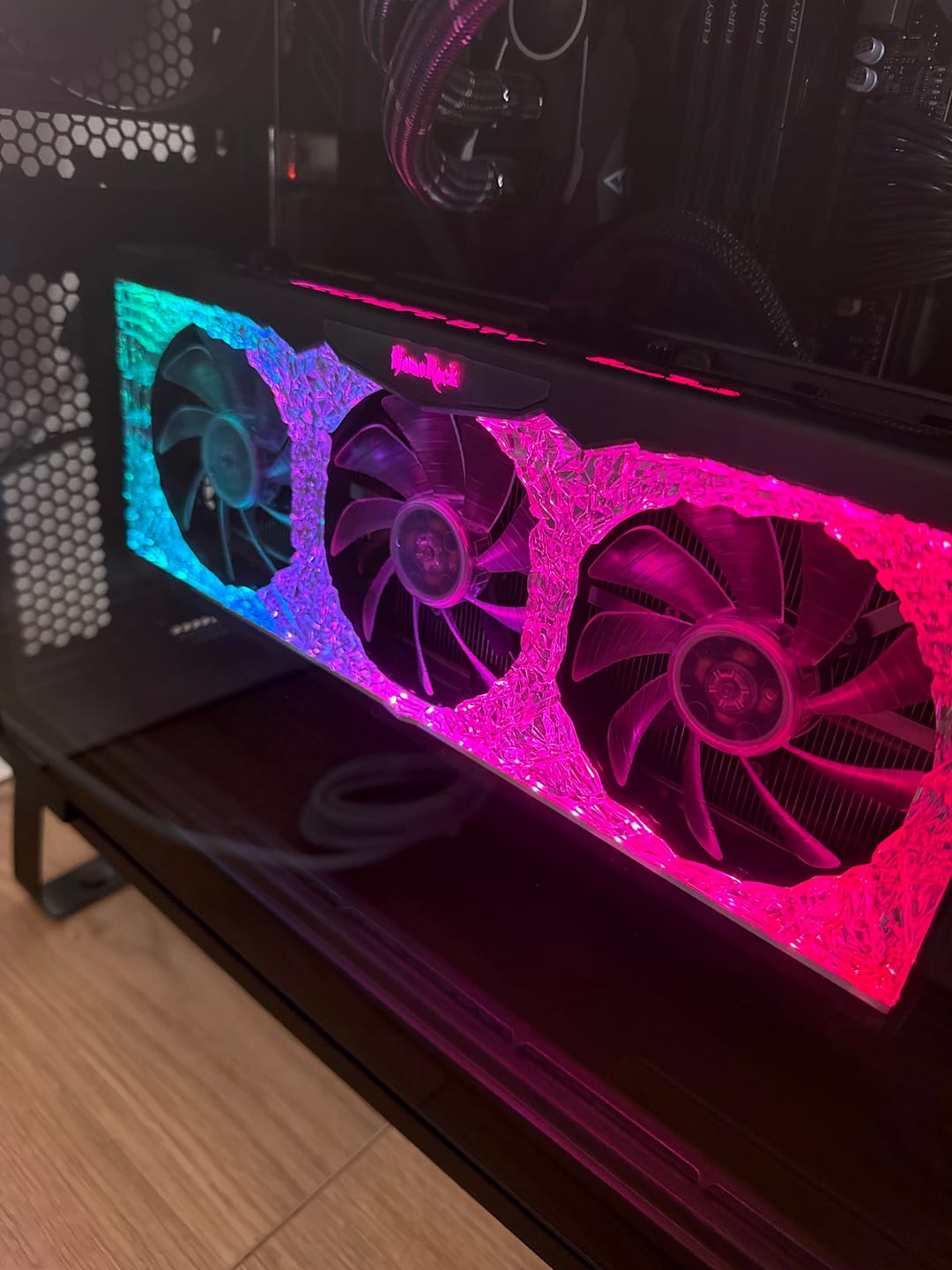 Customer photo review of Palit GeForce RTX 3090 Ti GameRock GPU Fan Replacement