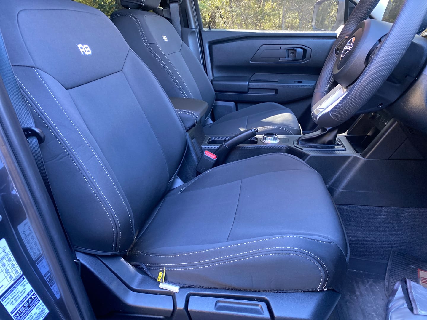 Customer photo review of Nissan Navara D27 - GP4 Neoprene Front Row Seat Covers (In Stock)