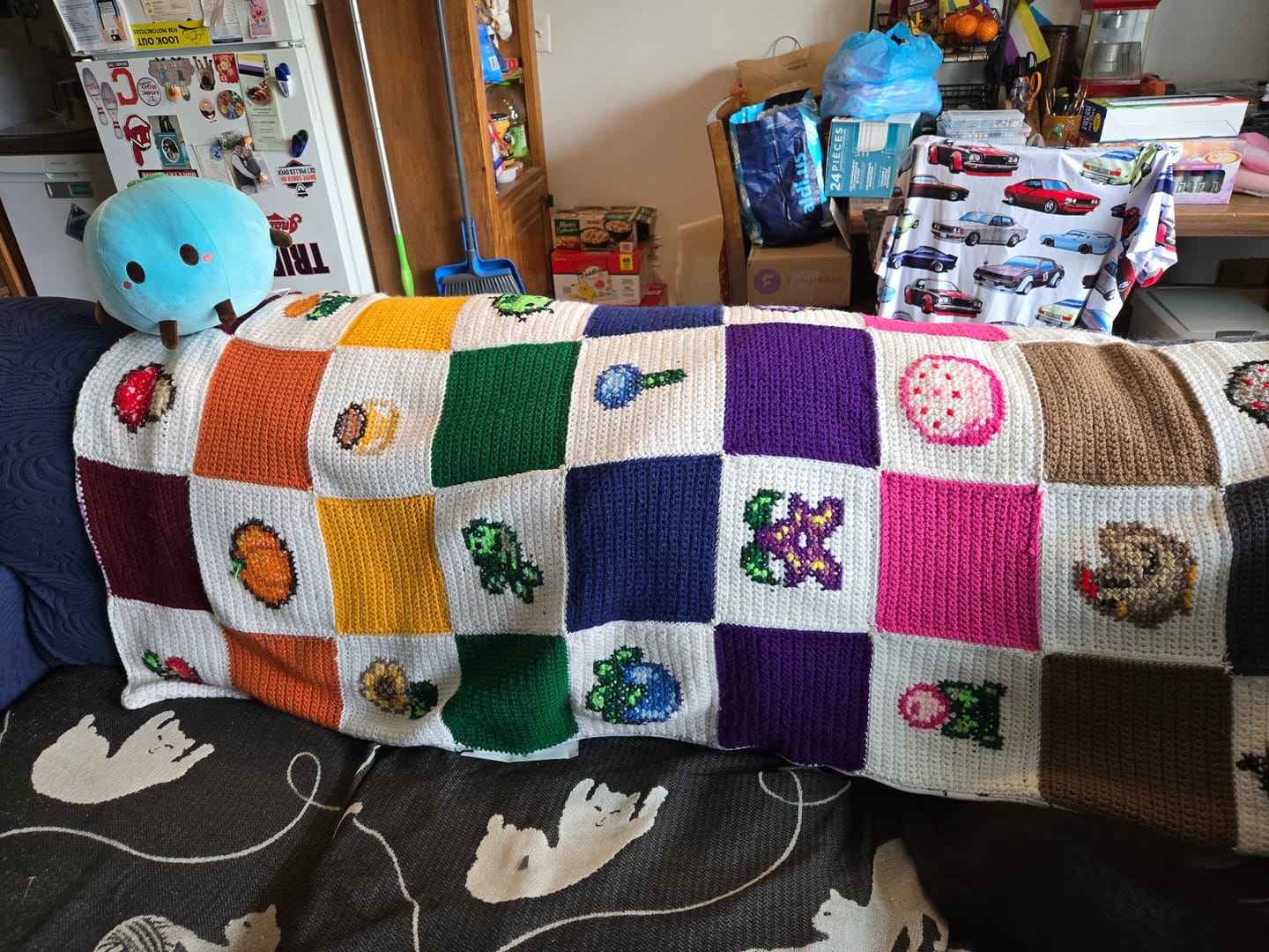 Customer photo review of Stardew Valley - Blue Junimo Pillow Plush