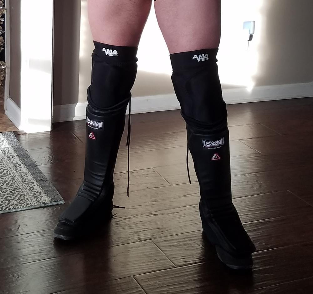 Customer photo review of Isami Wrestling Kick Pads