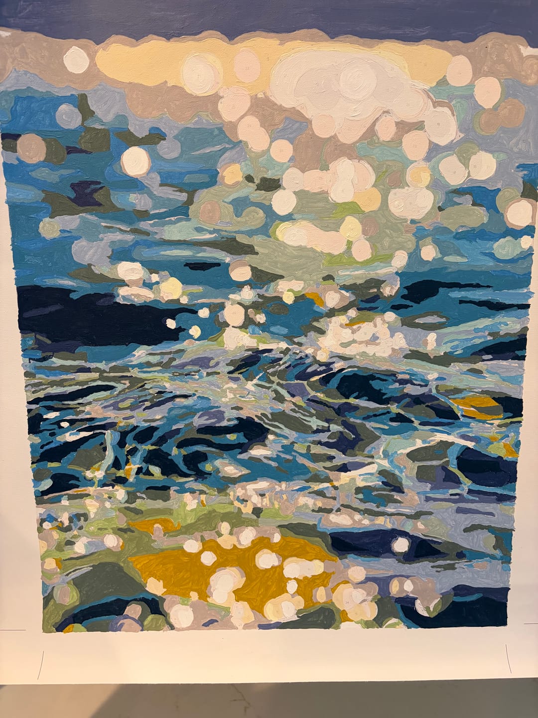 Customer photo review of Shimmering Waters | Paint by Number