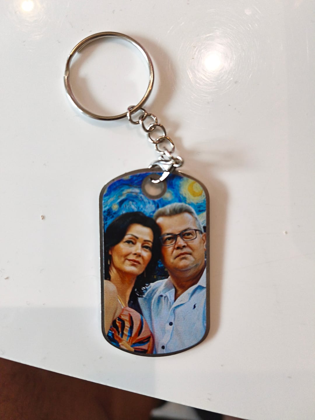 Customer photo review of Unser Tag - Personalisierter Metall-Schlüsselanhänger