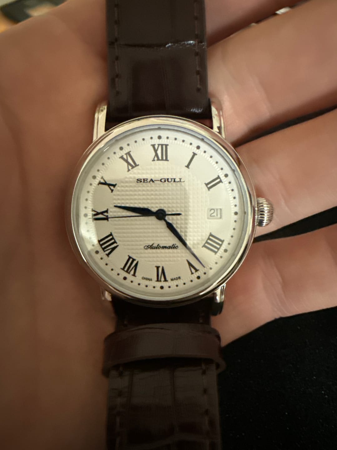 Customer photo review of Business | Couple Watch | Calendar | Roman Numeral | Domed Crystal | 38.5mm/27mm