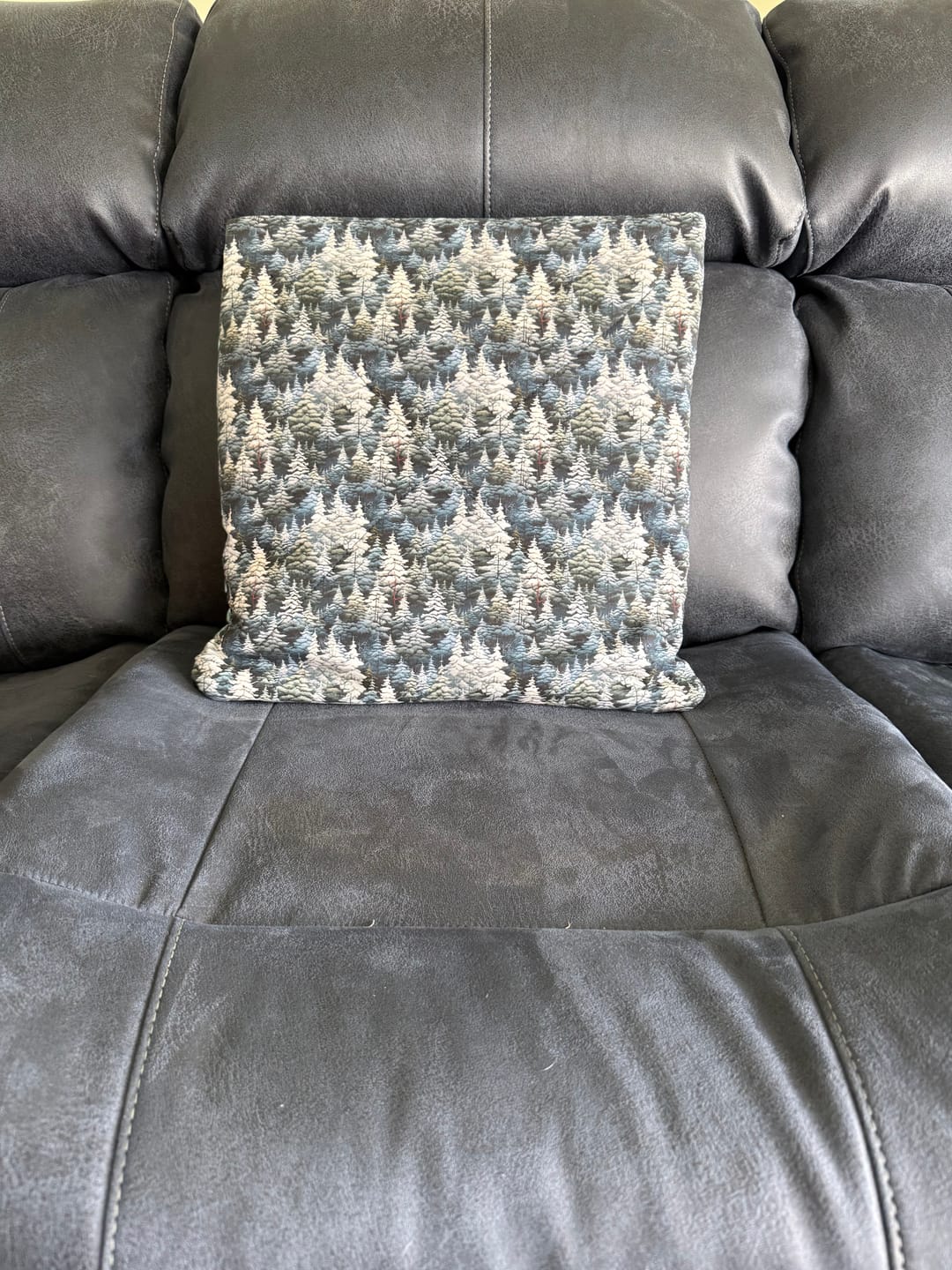 Customer photo review of Snowy Winter Forest Pattern #7 Fabric