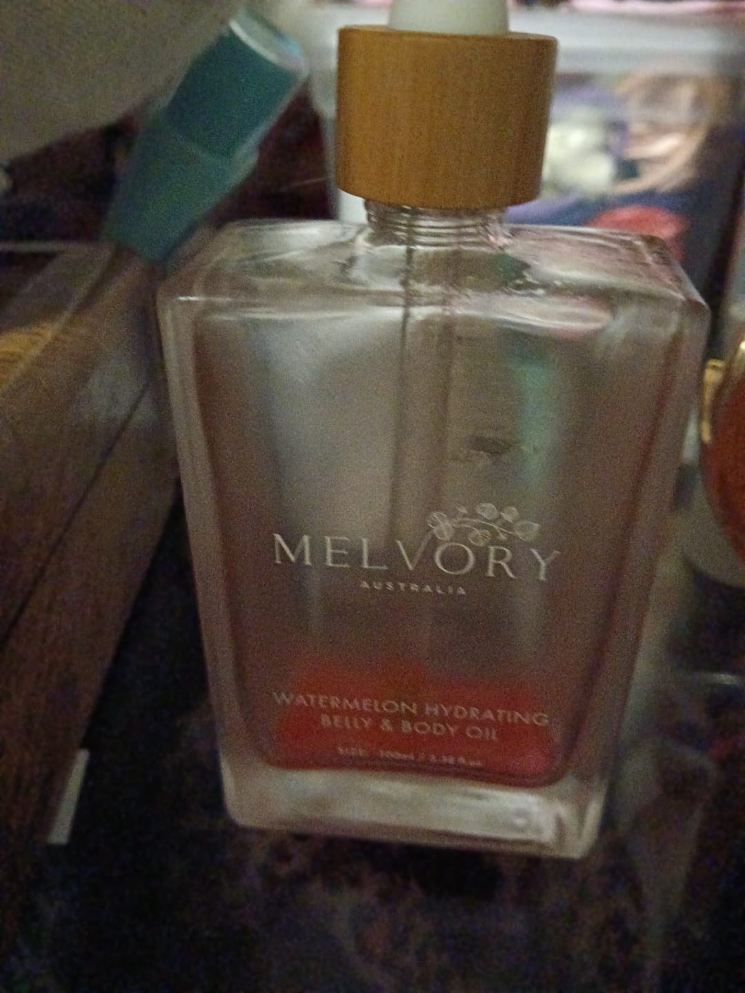 Customer photo review of Watermelon Nurturing Belly & Body Oil