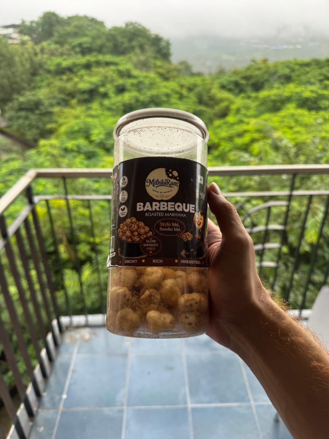 Customer photo review of MithilaRam™ Barbeque Olive Oil Roasted Makhana (85 g)