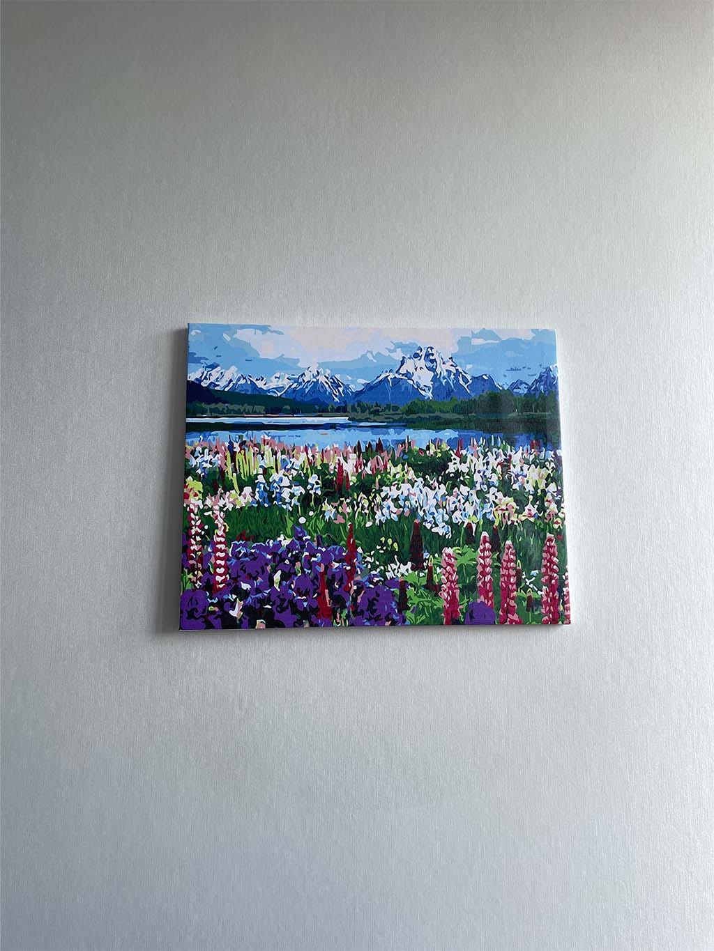 Customer photo review of Fleurs et Lac au pied de la Montagne