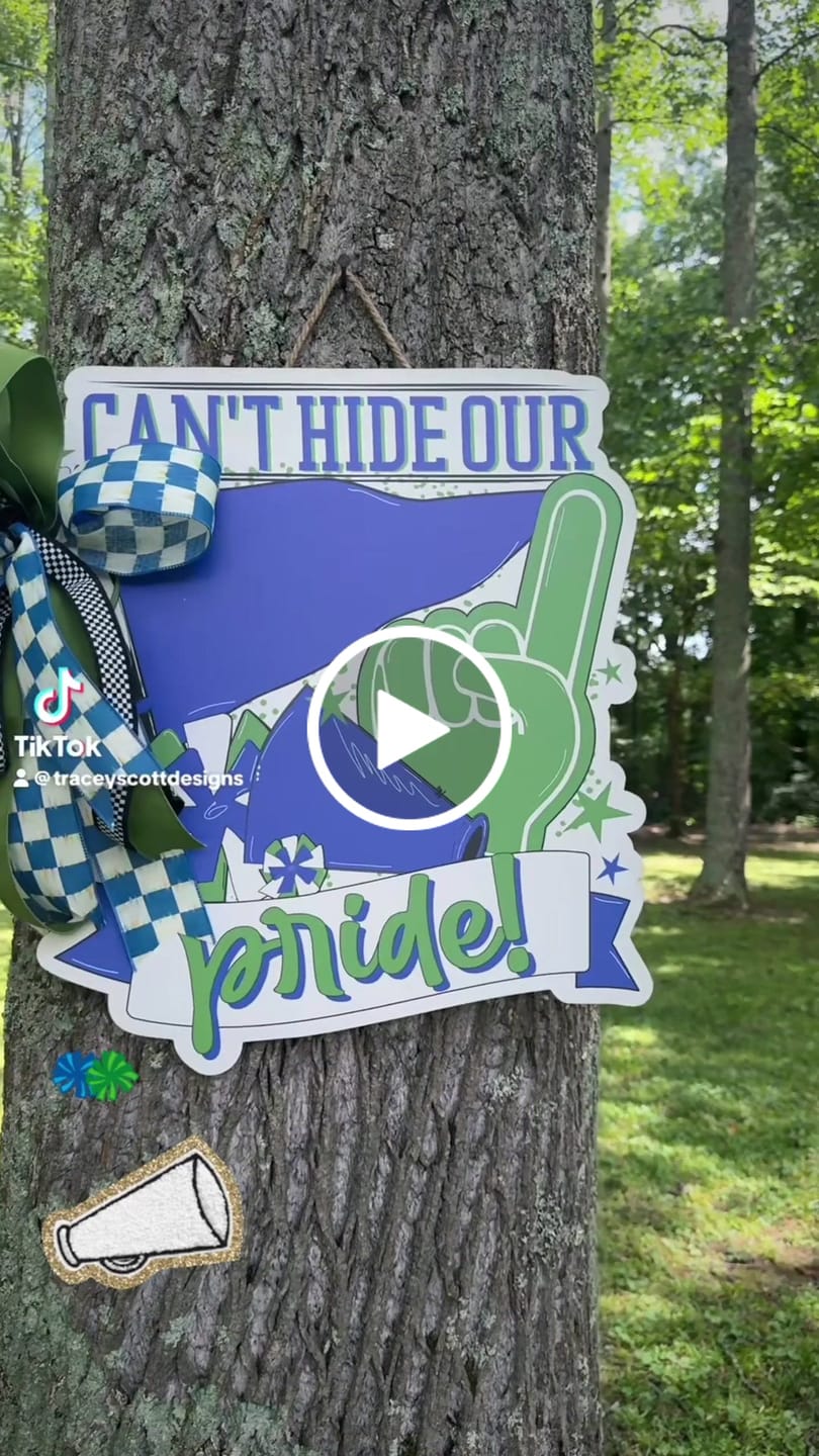 Customer video review of School Pride Door Hanger, Royal and Green, DECOE-W-904944-DH , 22" Door Hanger