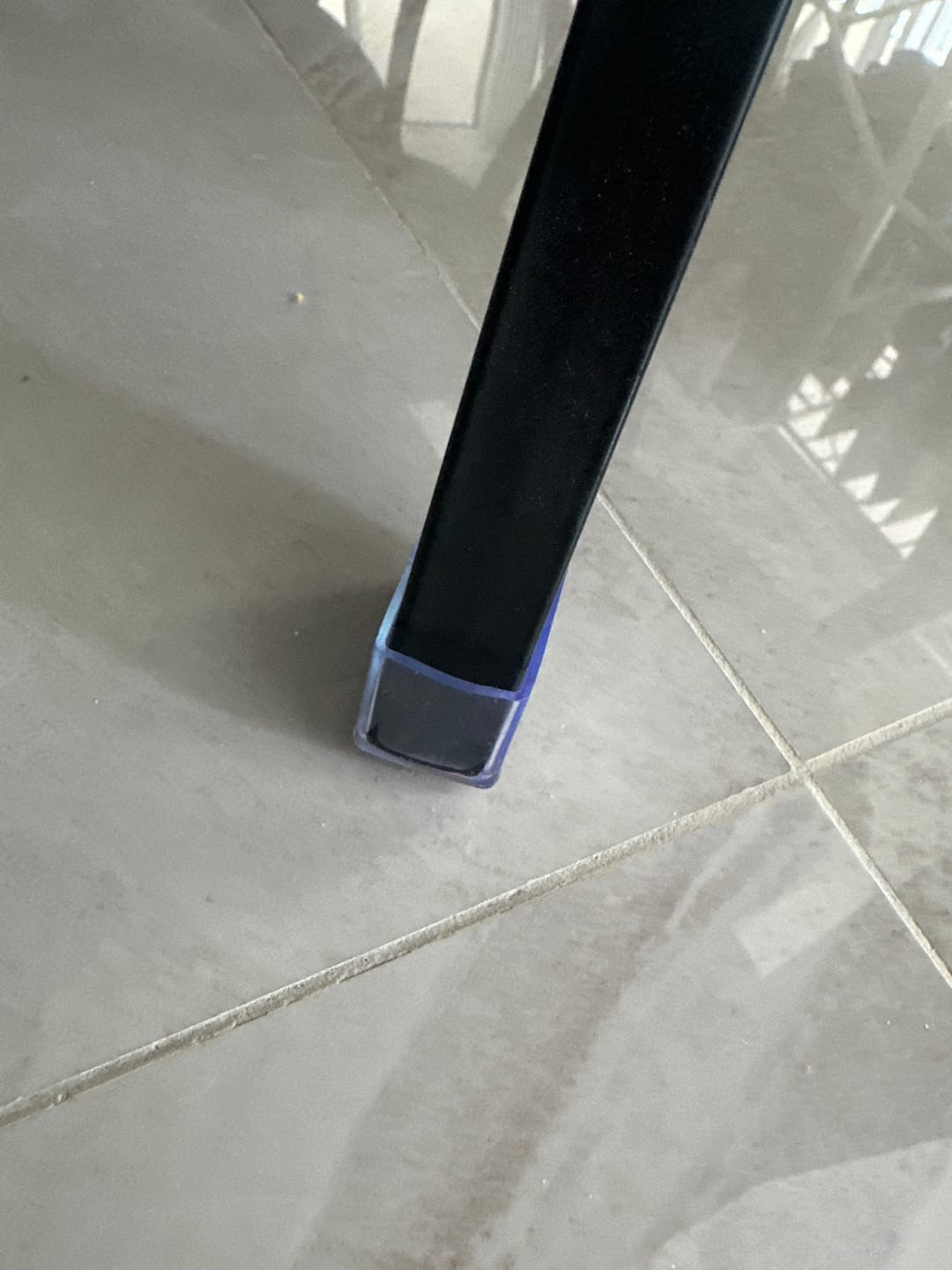 Customer photo review of Rectangular Felt Silicone Chair Leg Protectors | Extra-Durable Chair Floor Protectors