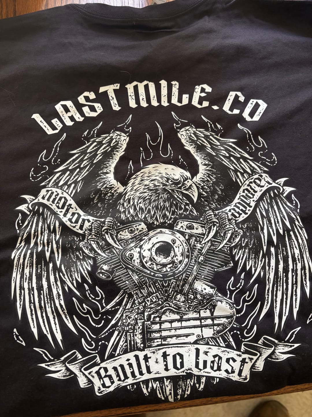 Customer photo review of Wing and Iron Tee