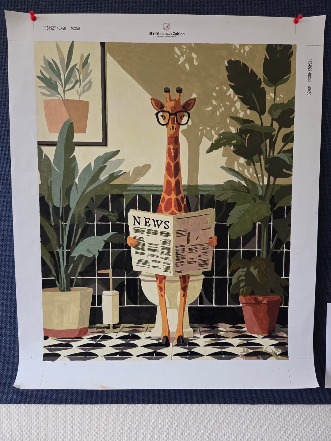 Customer photo review of Malen nach Zahlen - Giraffen Nachrichten