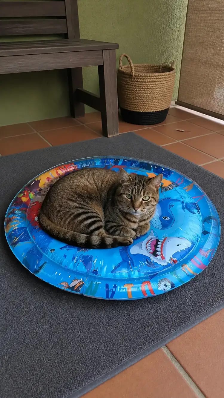 Customer photo review of Paw Cool Oasis Dog Cooling Water Bed