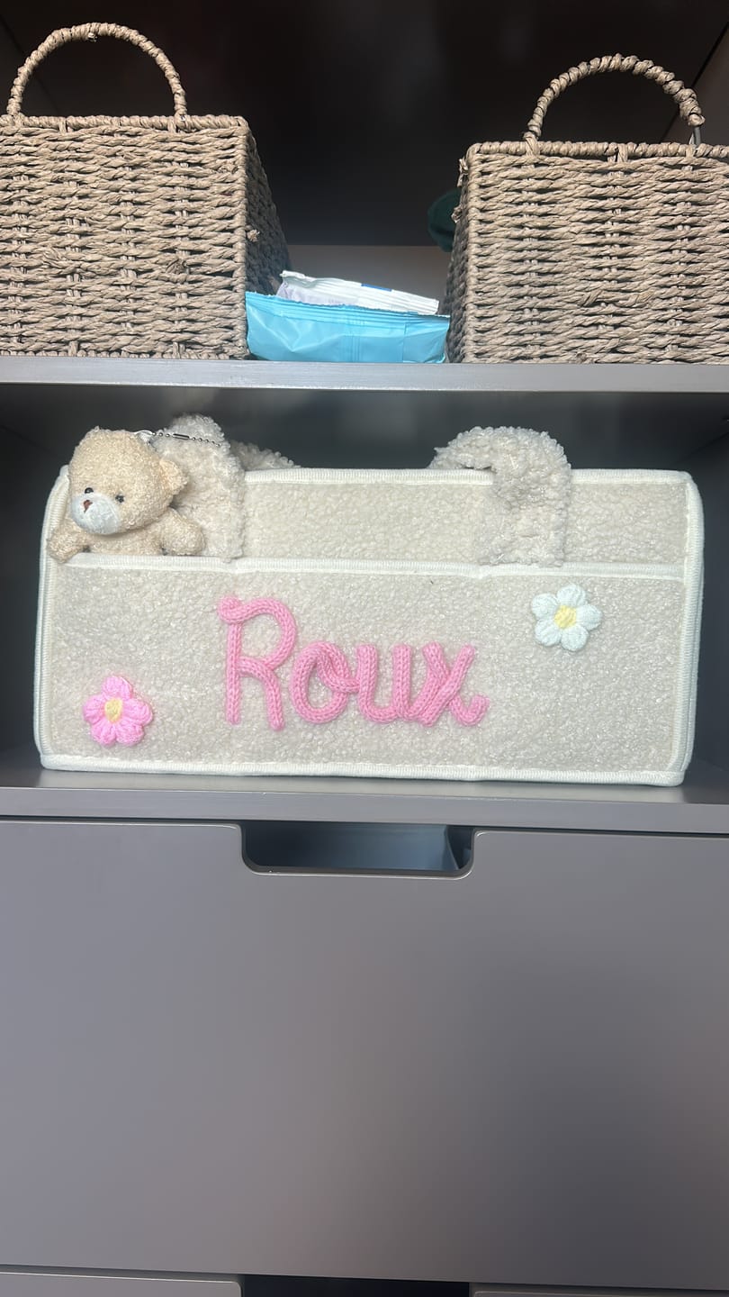 Customer photo review of K&C - Personalized Baby Storage Basket