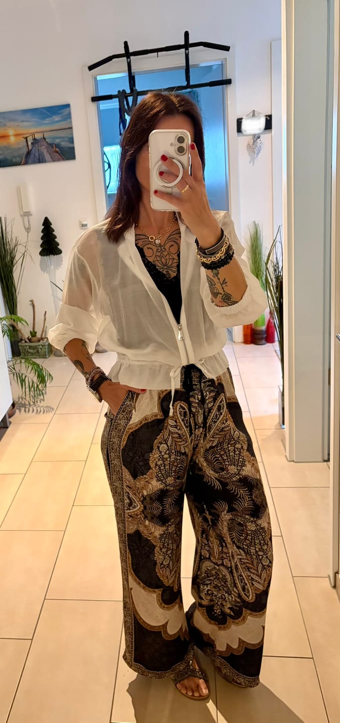 Customer photo review of Luxury Hose mit Seide Mahony mitternachtsblau/schwarz/gold