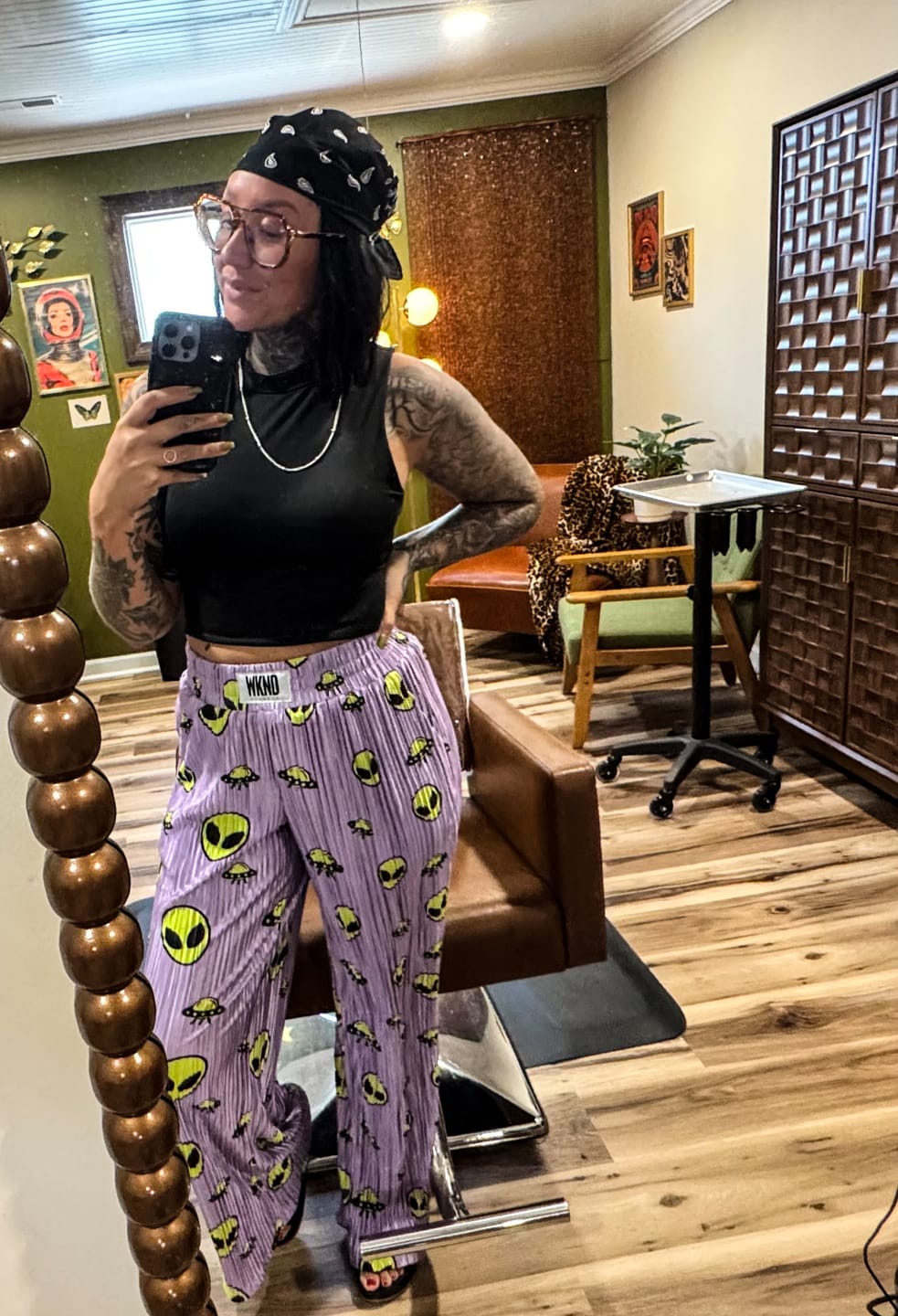 Customer photo review of Out of This World Plisse Pants