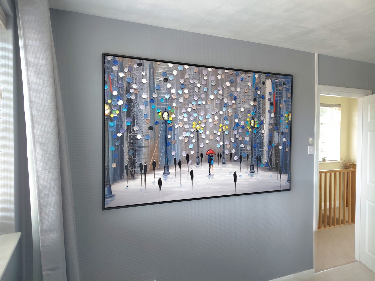 Customer photo review of Night City Park Oversized Canvas Print