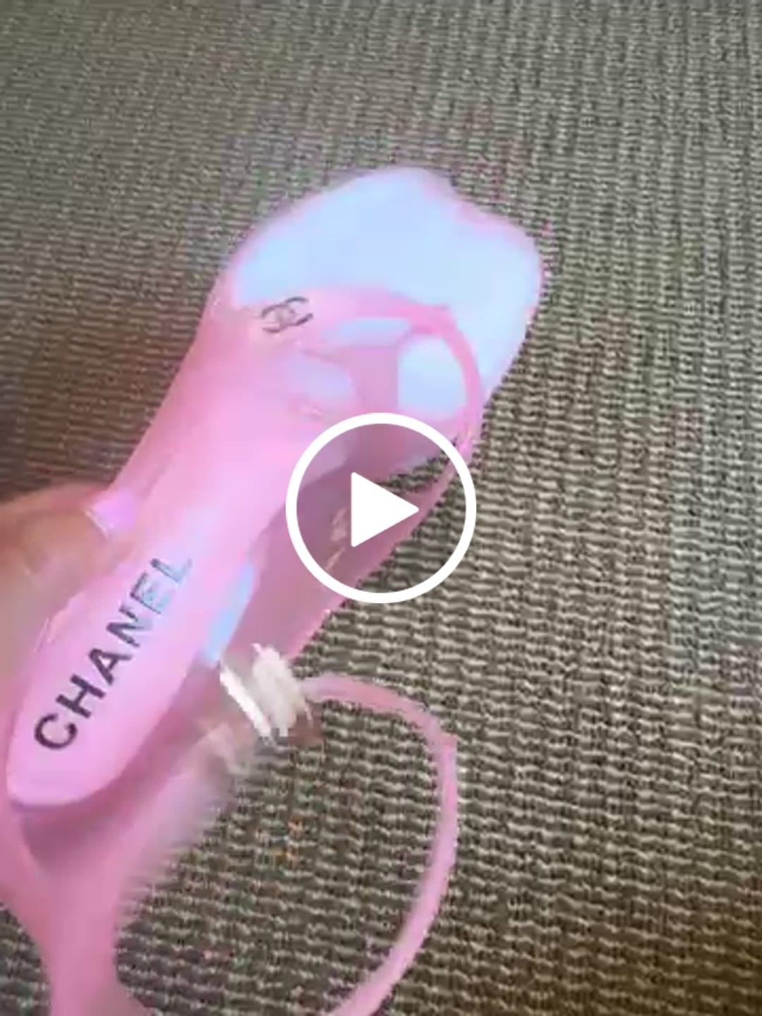 Customer video review of Chanel 2026 Thong Sandals CPU Crystal Lining 801673