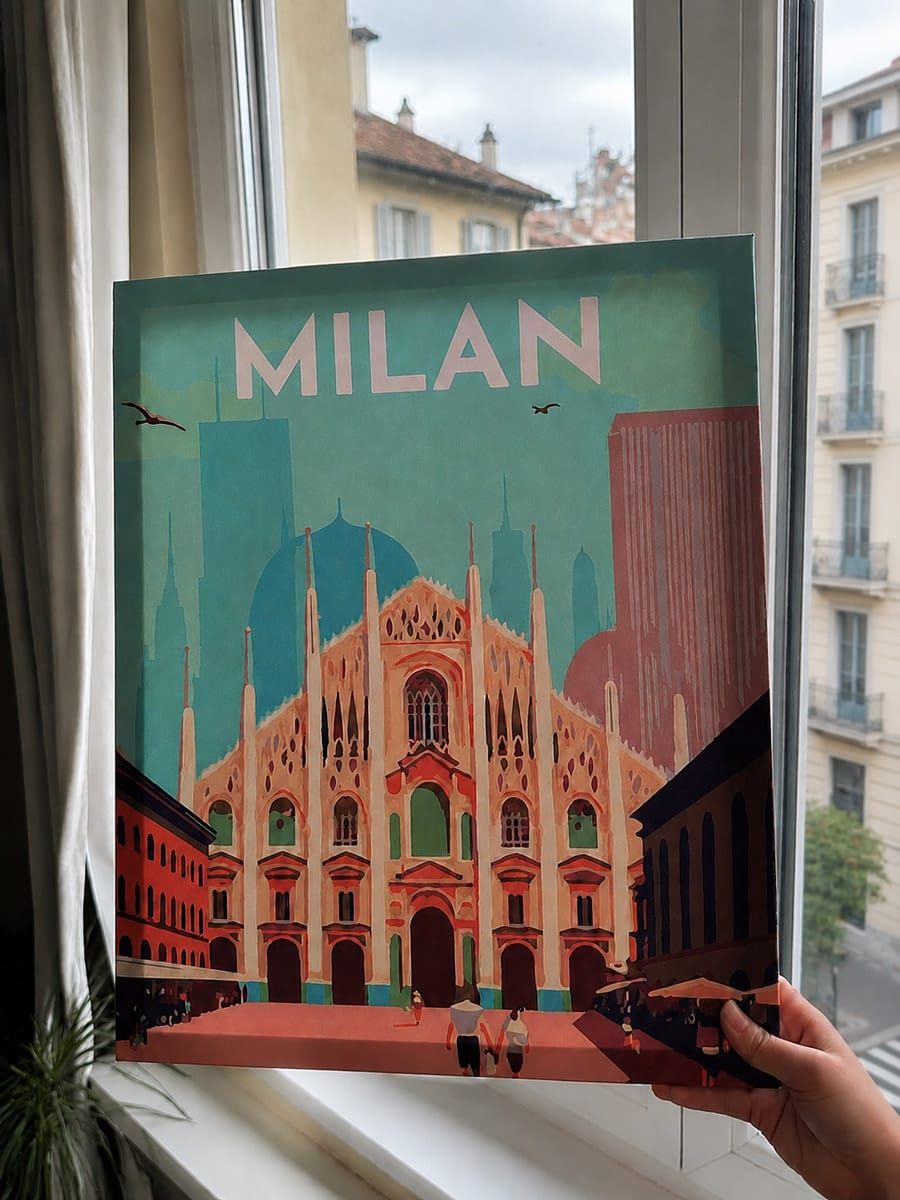 Customer photo review of Affiche Vintage Milan