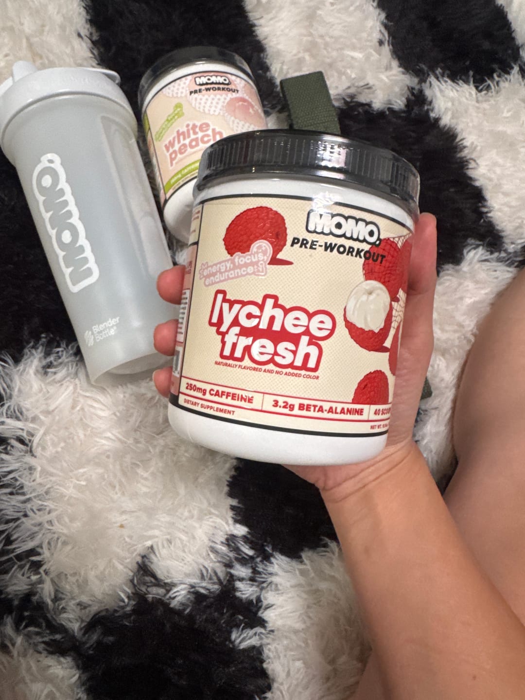 Customer photo review of MOMO® pre-workout | Lychee Fresh | 40 scoops