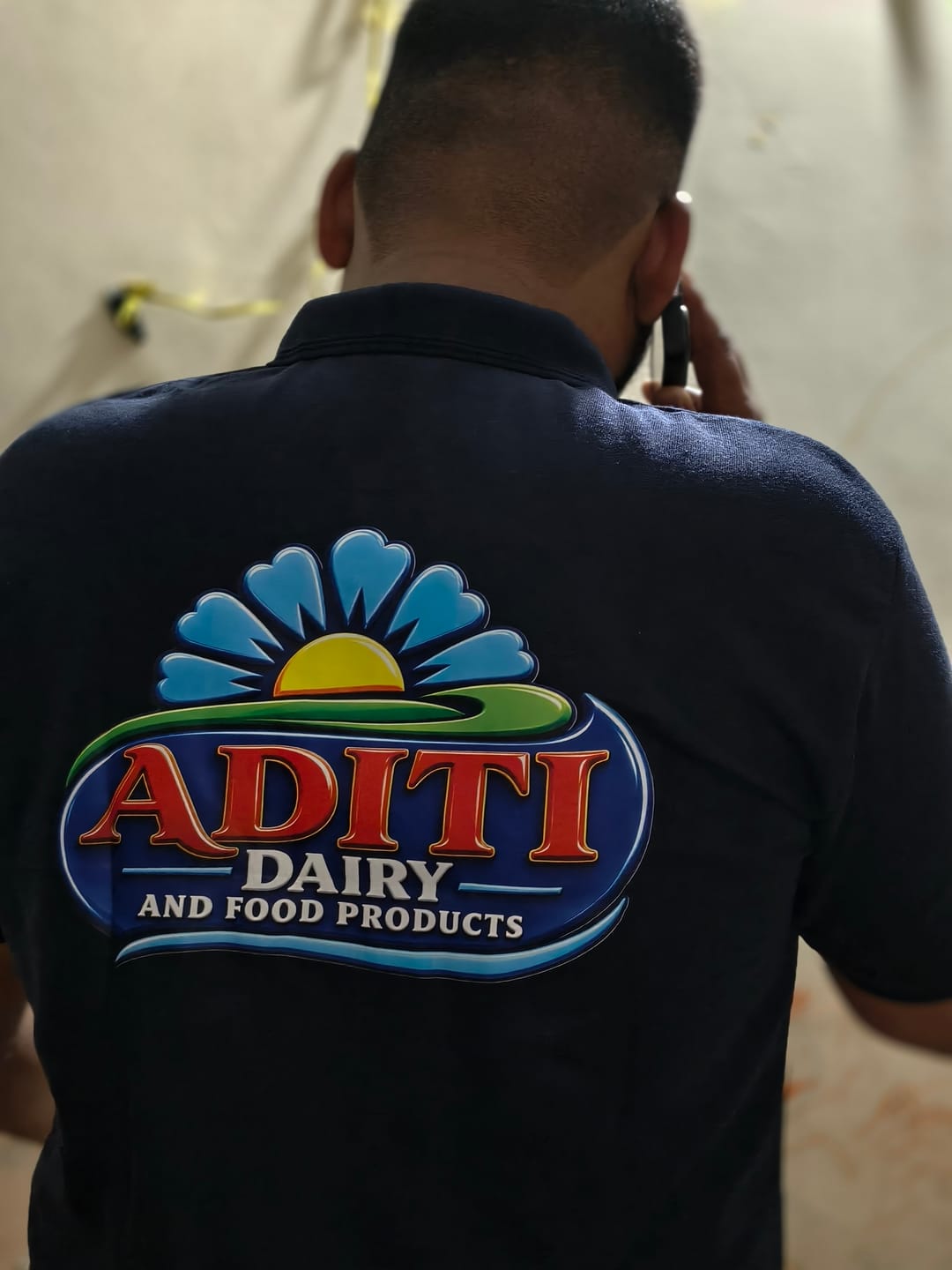 Customer photo review of Customized Polo T-Shirt With Your Company Logo | Order Logo Printed Tees | PrintMine.in