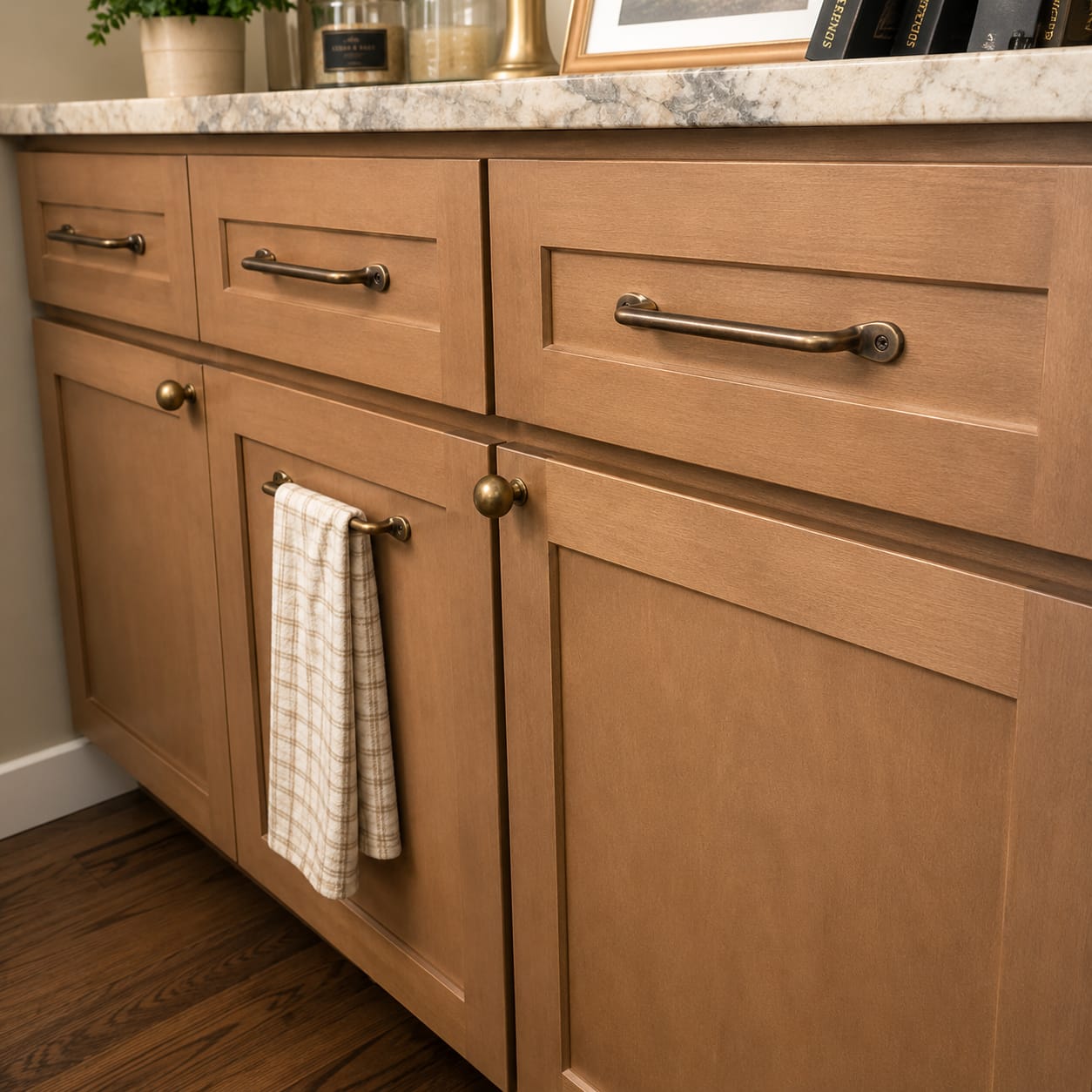Customer photo review of Brass Ball Knob - Antique Brass