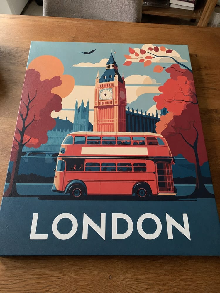 Customer photo review of Affiche Vintage Londres