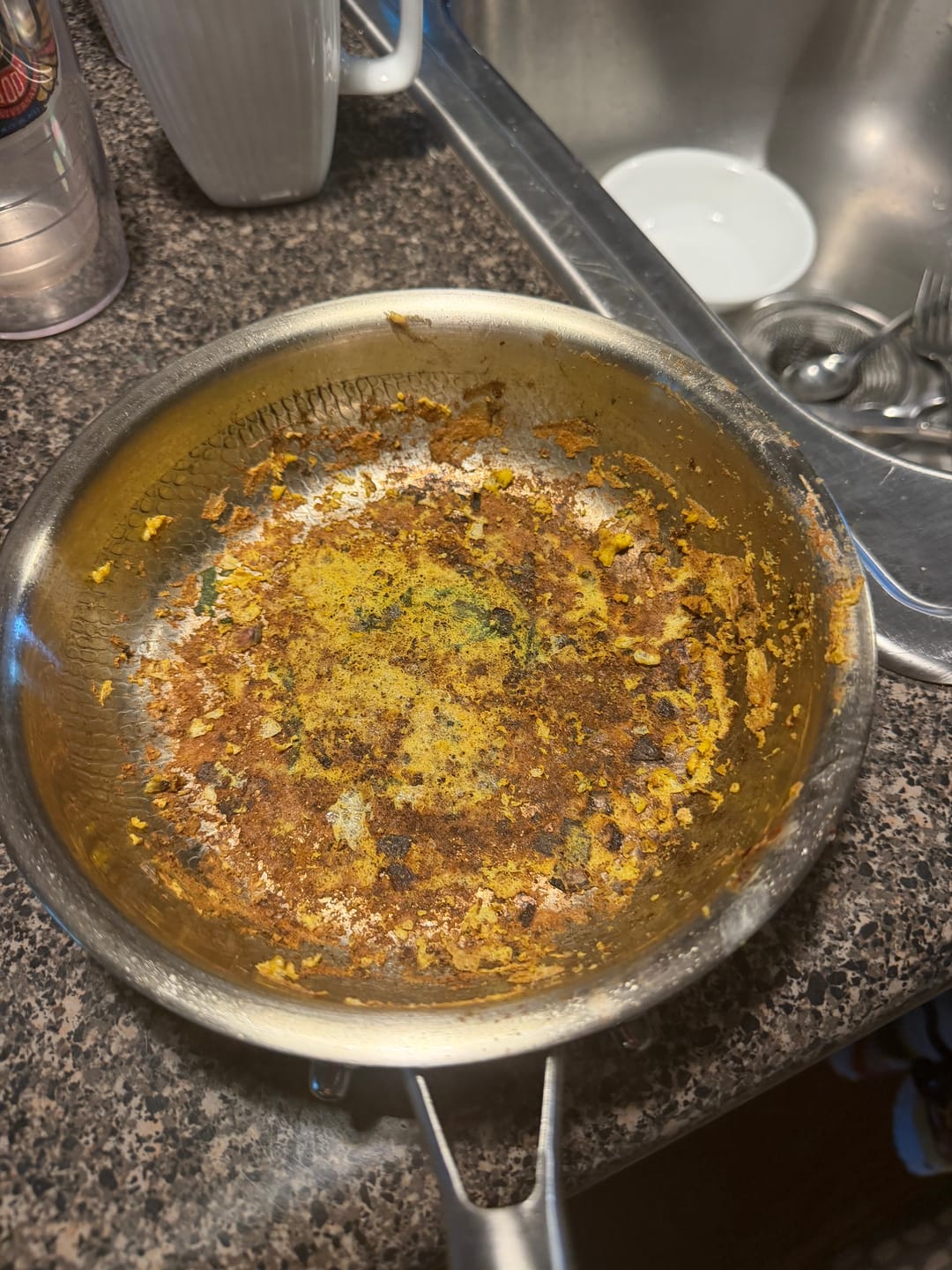Customer photo review of Hand-Hammered Titanium Wok Pan with Flat Base