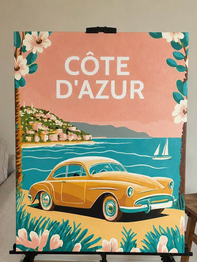 Customer photo review of Affiche Vintage Côte d'Azur