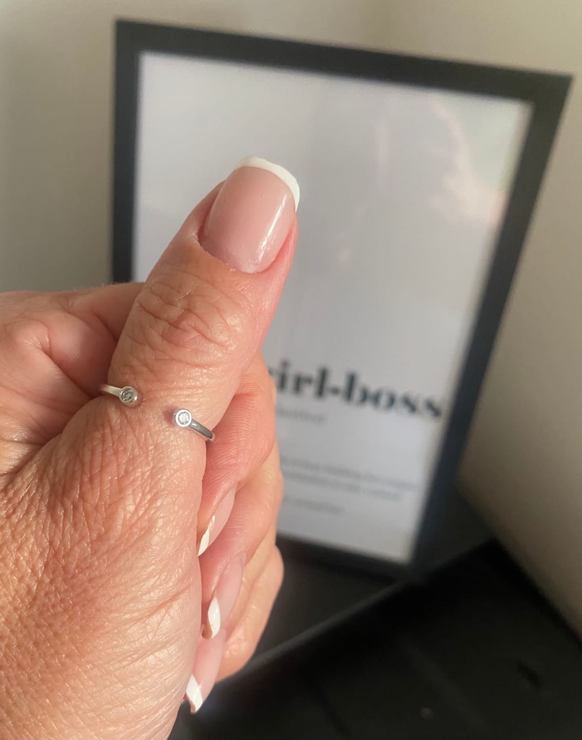 Customer photo review of Versa Lab Grown Diamond Open Band Thumb Ring