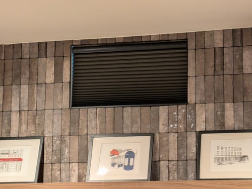 Customer photo review of SmartWings Motorized Blackout Cellular Shades Nowa