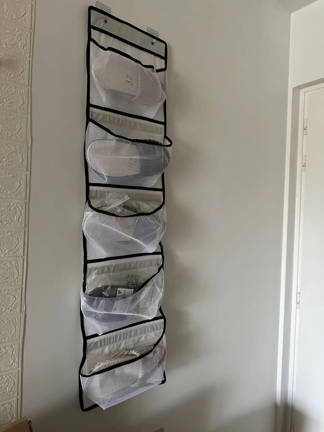 Customer photo review of Organisateur Suspendu de Porte – 5 Poches