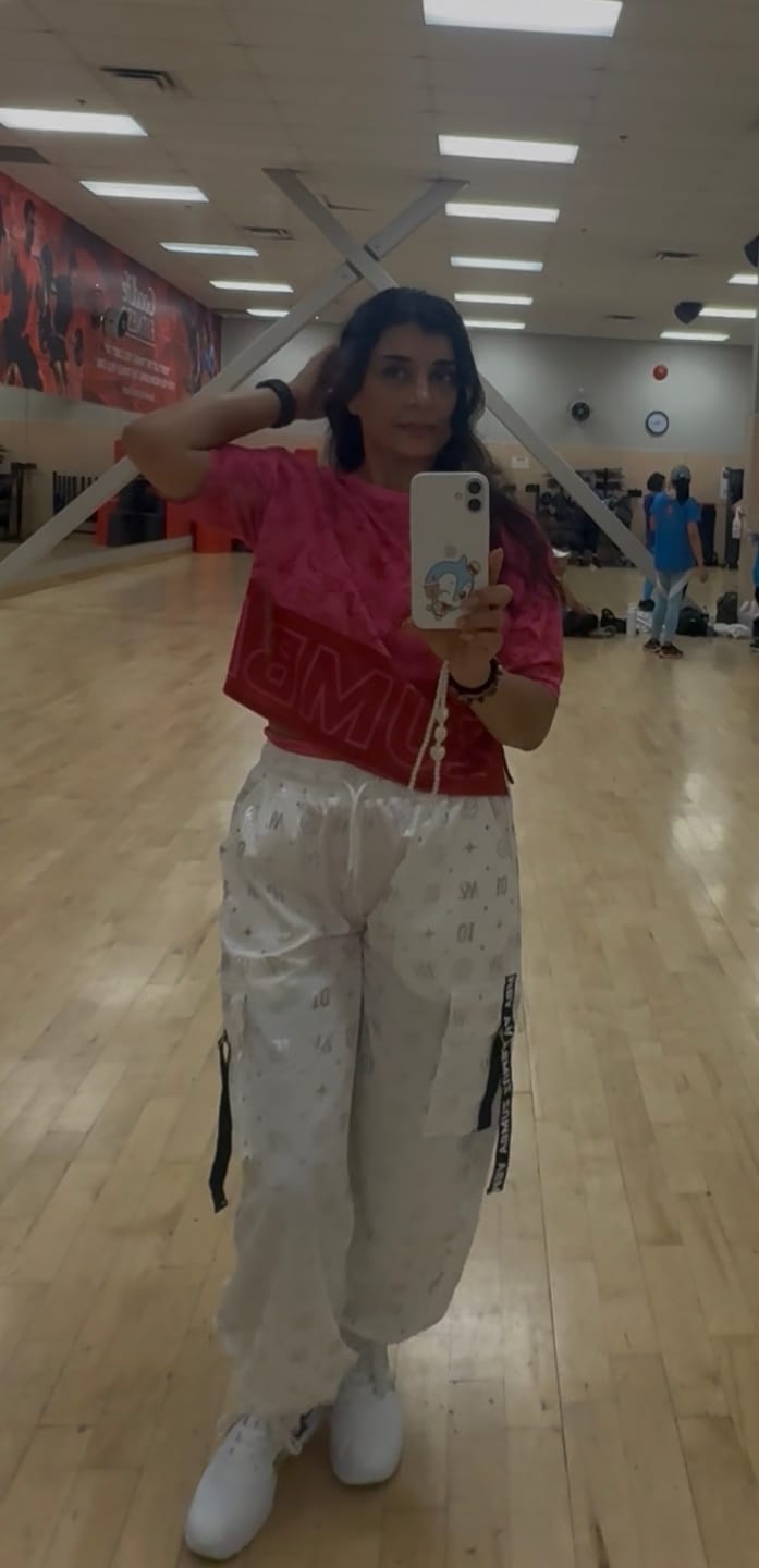 Customer photo review of Dale-Z Parachute Cargo Pants - White/Silver