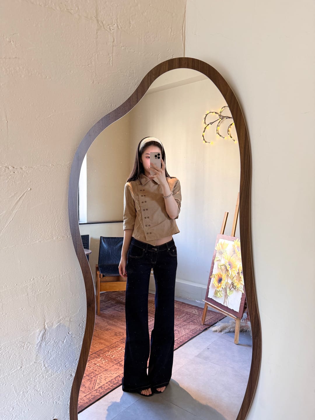 Customer photo review of IAMXIAA Asymmetric Double Button Tailored Shirt