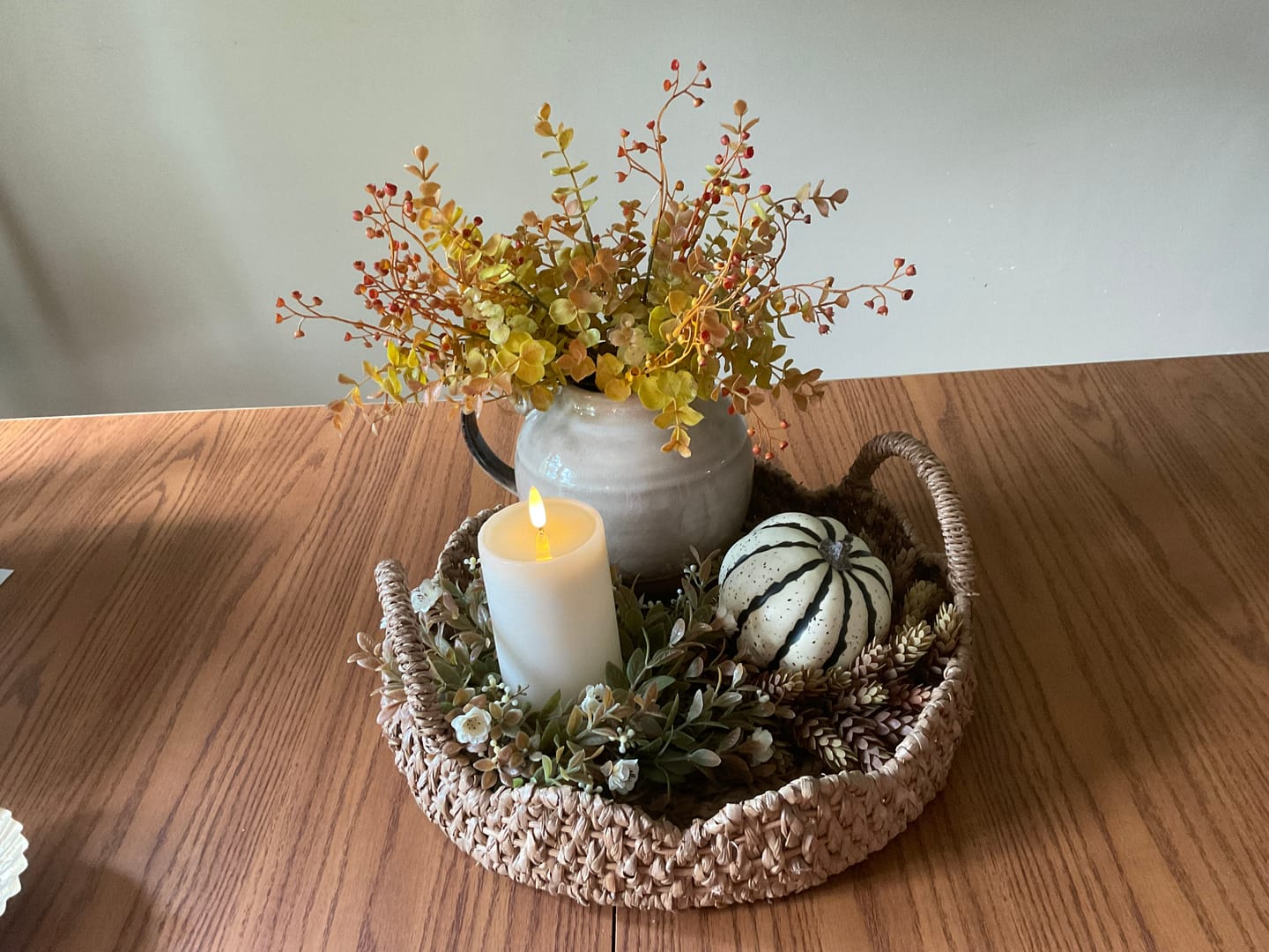 Customer photo review of Striped Faux Pumpkin | Small