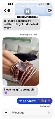 Customer photo review of Stardust Bracelet - Rose Gold