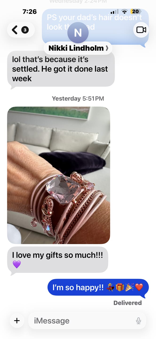 Customer photo review of Stardust Bracelet - Rose Gold