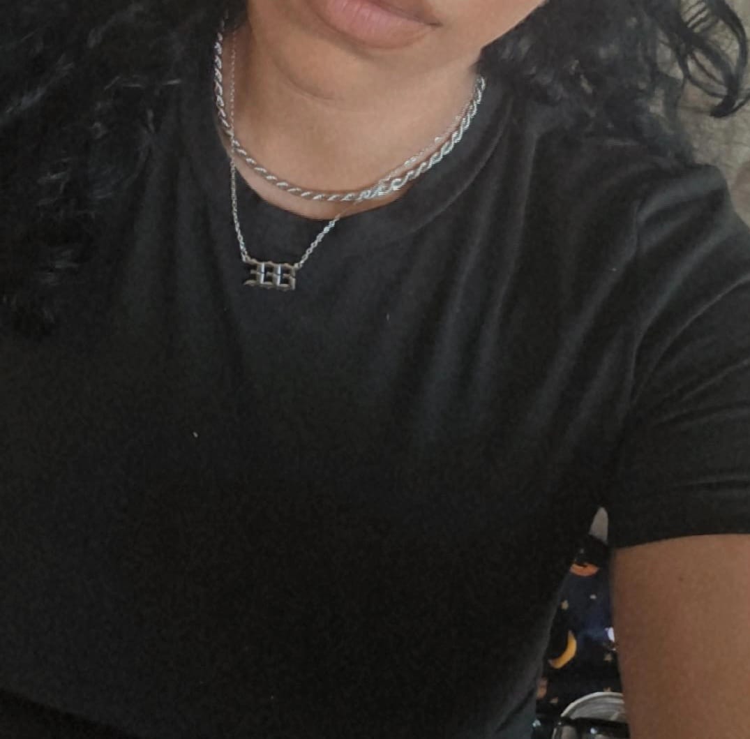 Customer photo review of Angel Number Necklace