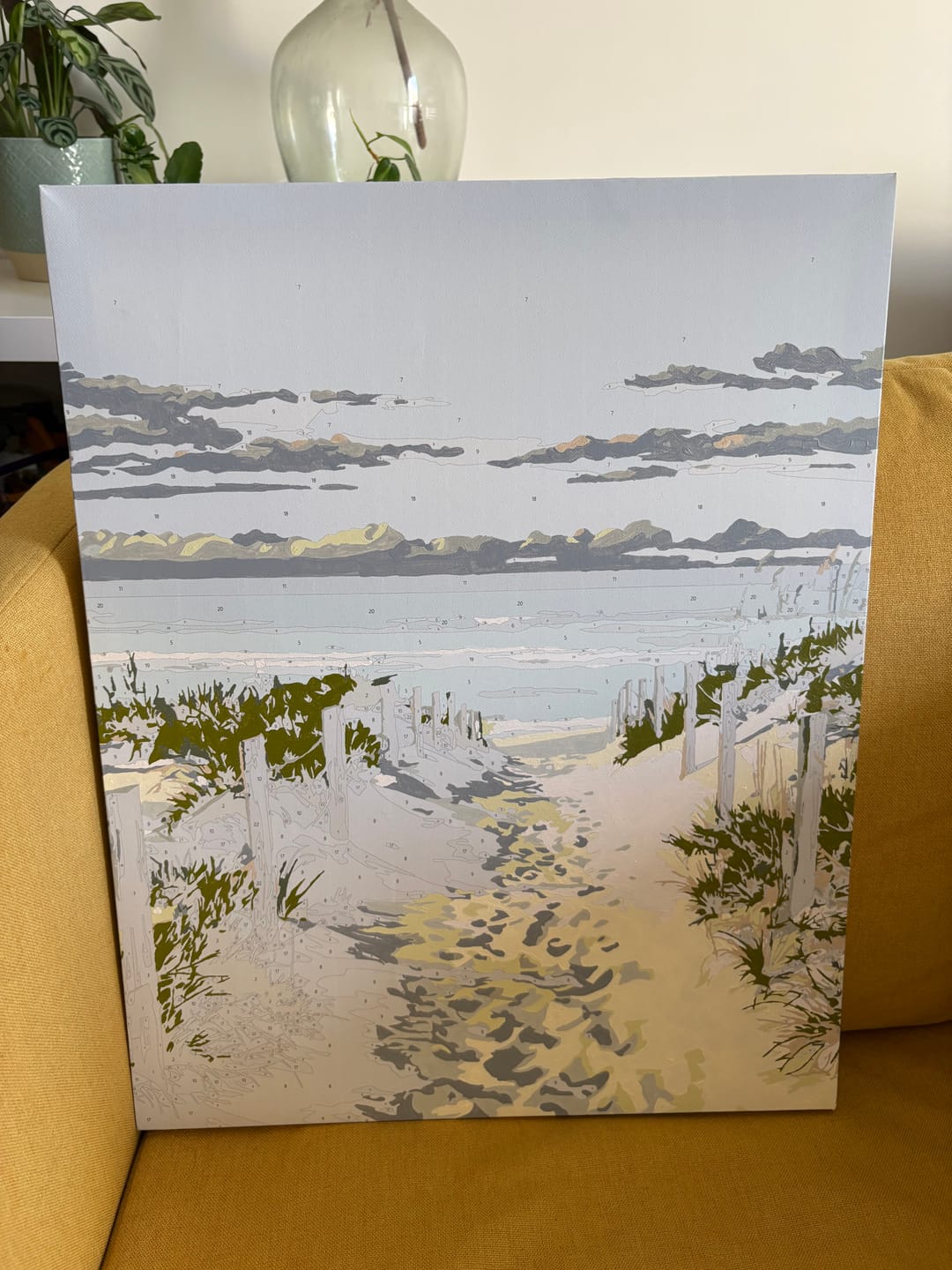 Customer photo review of Beach Path | Paint by Number