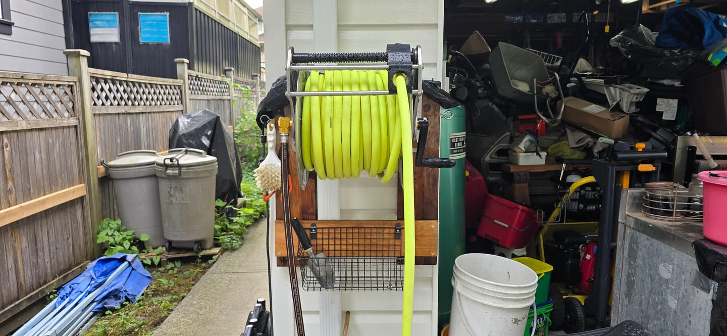 Customer photo review of Wall Mounted Hose Reel-Stainless Steel