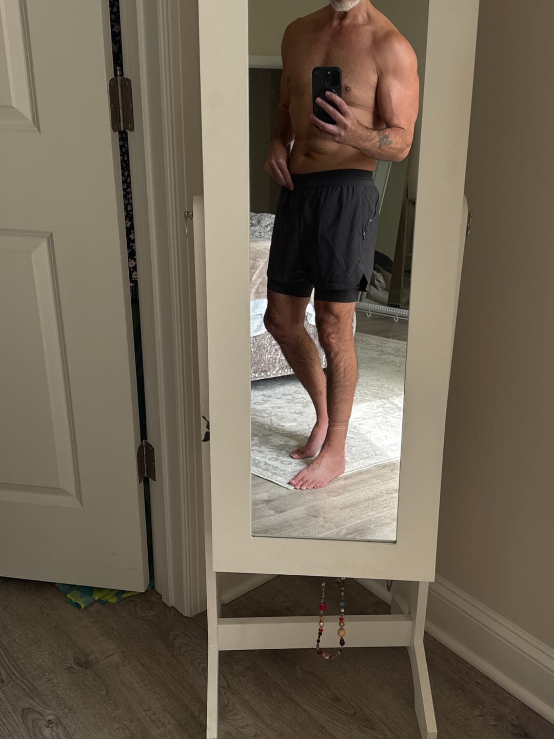 Customer photo review of Core Hybrid Liner Shorts 5" Inseam