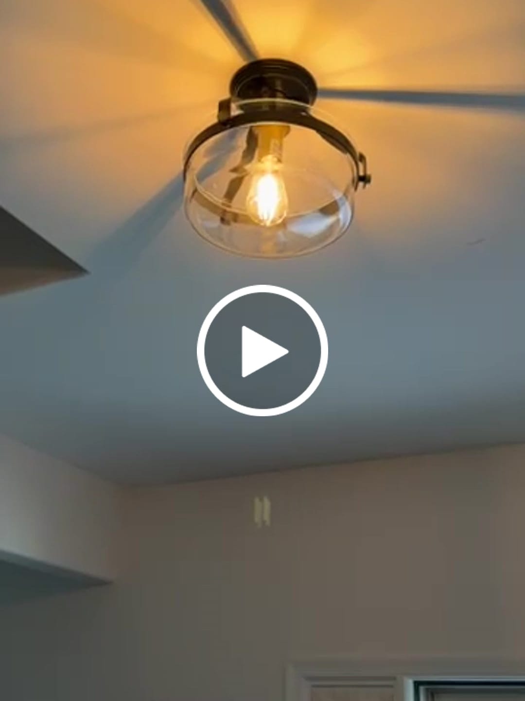 Customer video review of Glass Lantern Semi Flush Mount