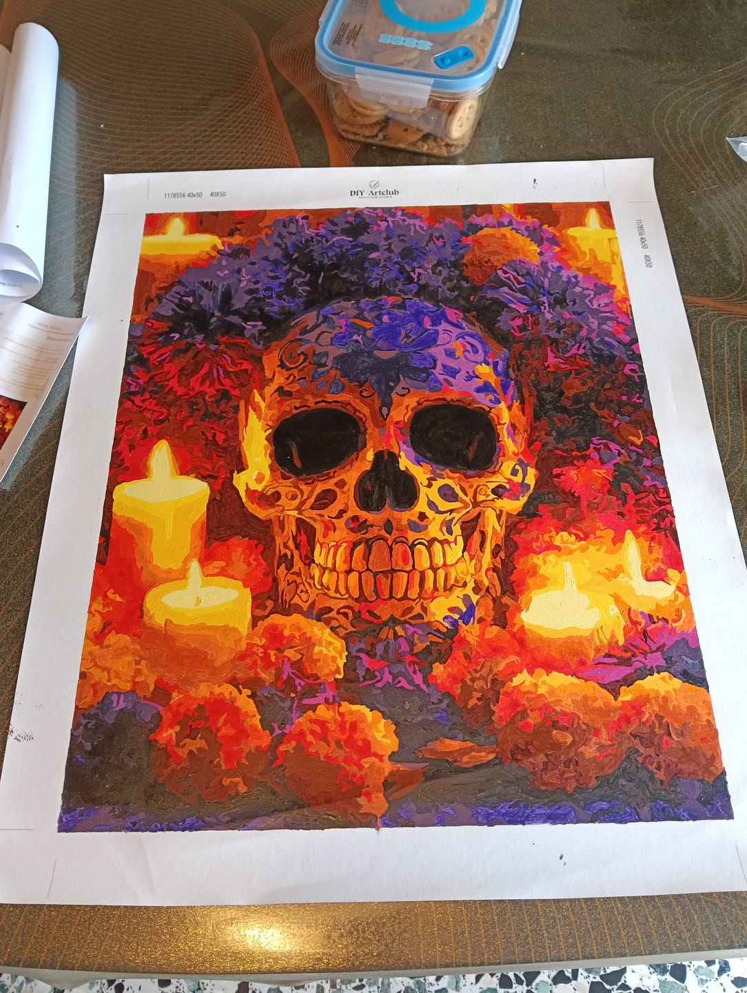 Customer photo review of Día de los Muertos Tribute | Paint by Number