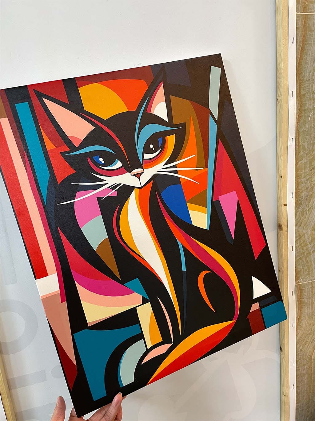 Customer photo review of Chat Abstrait Éclatant