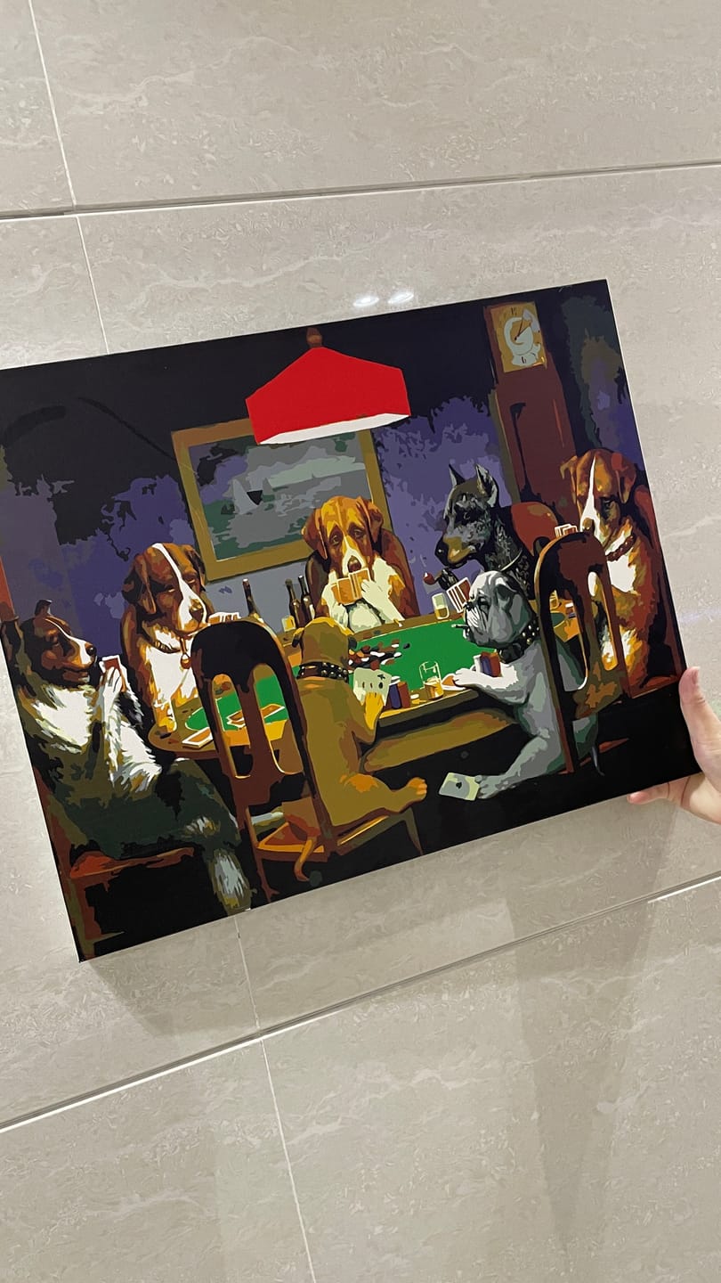 Customer photo review of Les Chiens jouent au Poker