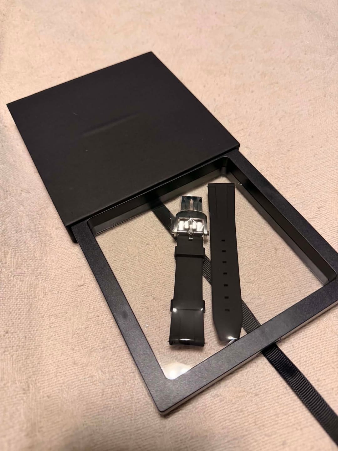 Customer photo review of FLUORO WATCH STRAP (Black Strap + Silver Buckle)