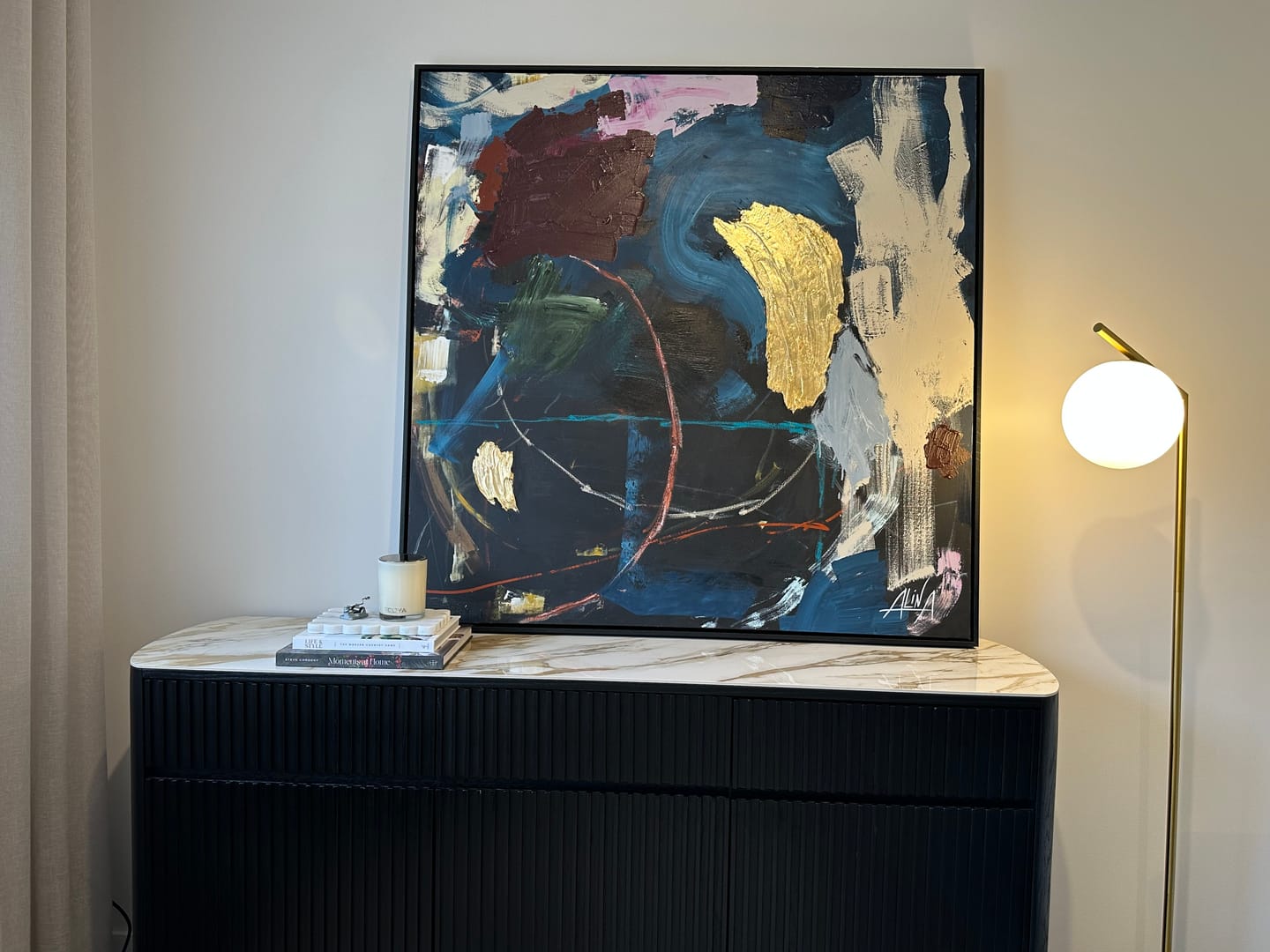 Customer photo review of Love Letters 120cm x 120cm Original Art